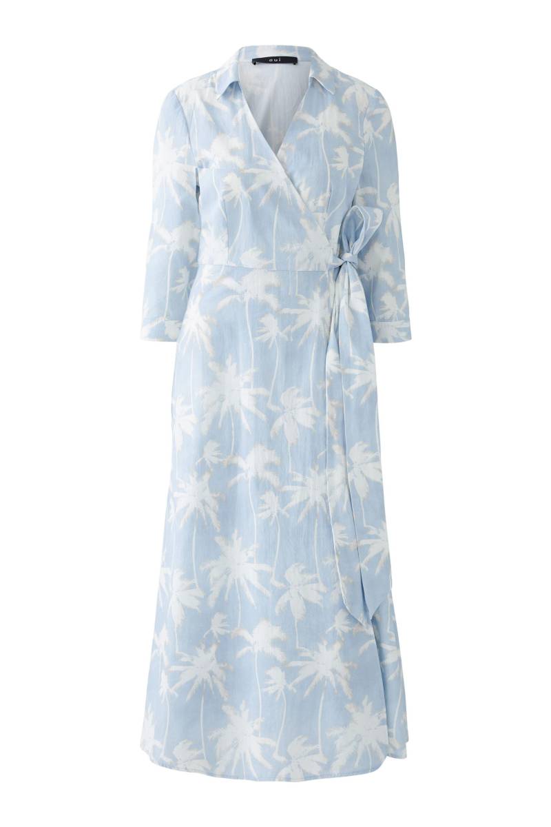 Oui - Wickelkleid 100% Baumwolle blue white - Gr. - 40 von Oui