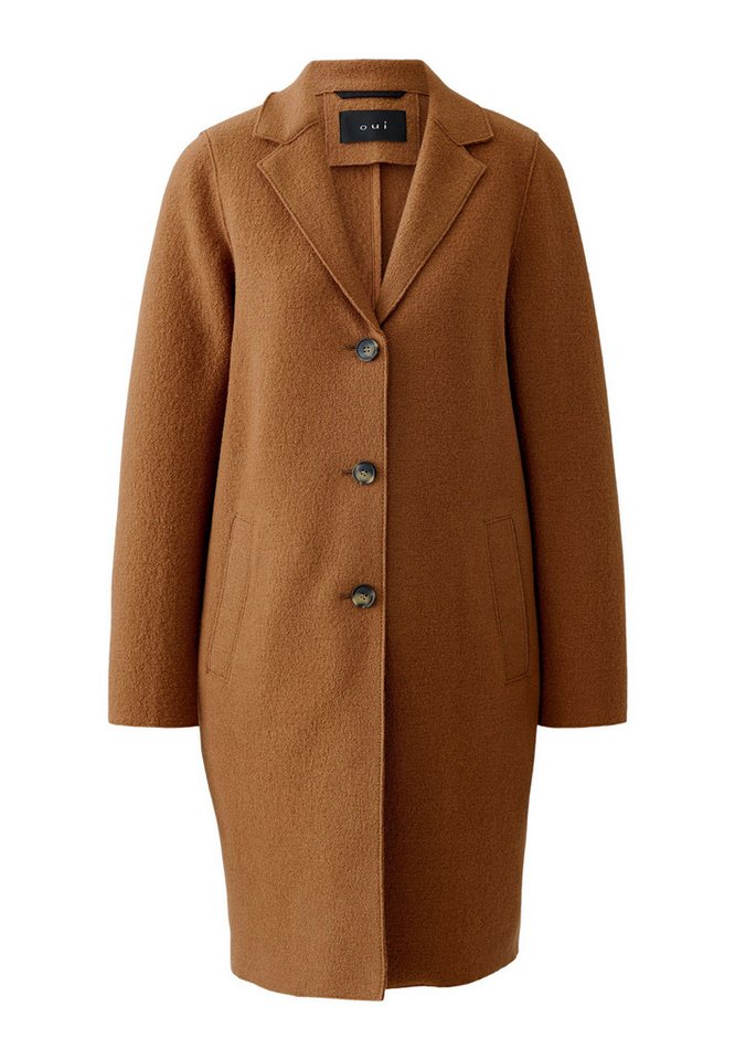 Oui Wollmantel MAYSON Mantel Boiled Wool - reine Schurwolle von Oui