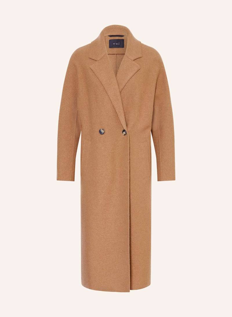 Oui Wollmantel braun von Oui