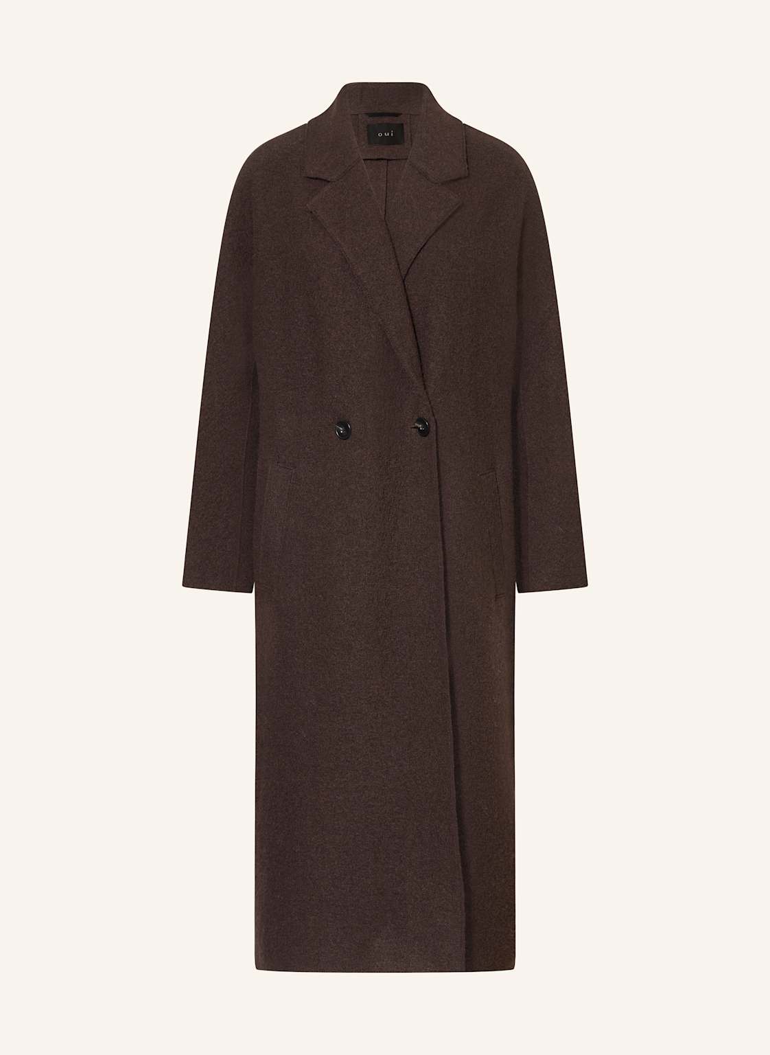 Oui Wollmantel braun von Oui