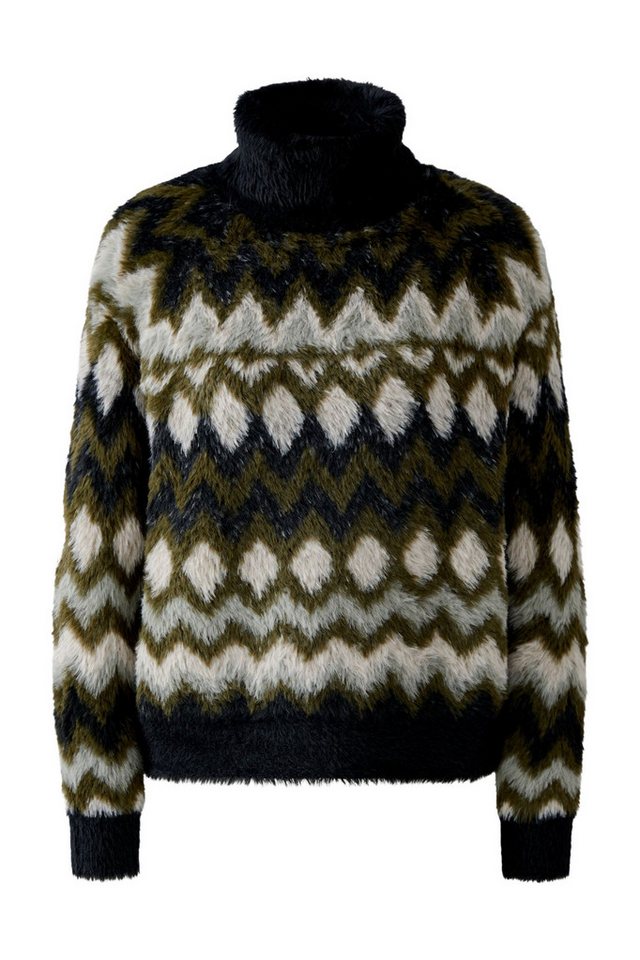 Oui Wollpullover Pullover khaki rose von Oui