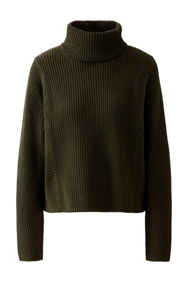 Oui Wollpullover Pullover khaki von Oui