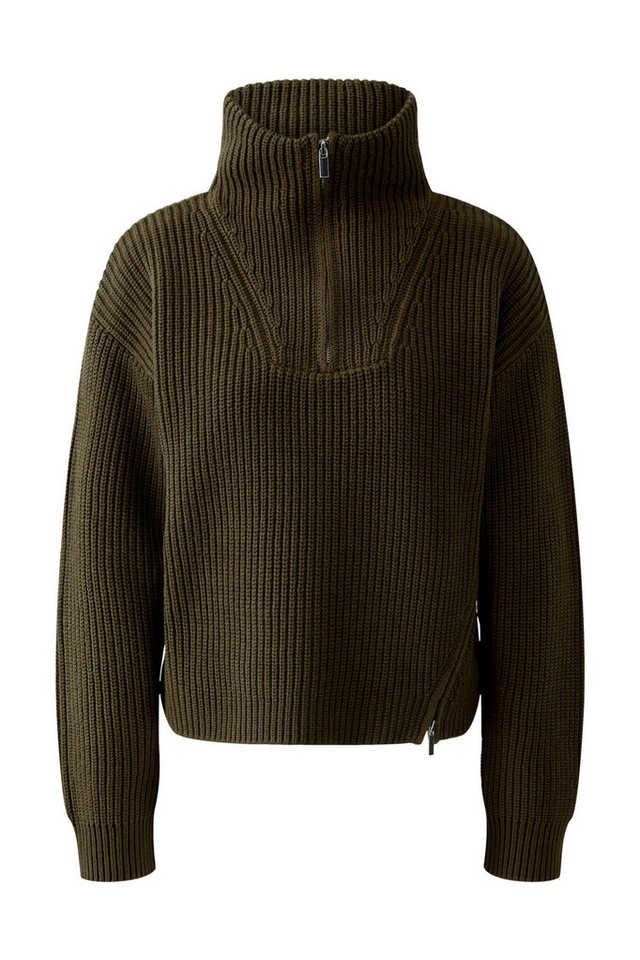 Oui Wollpullover Pullover khaki von Oui