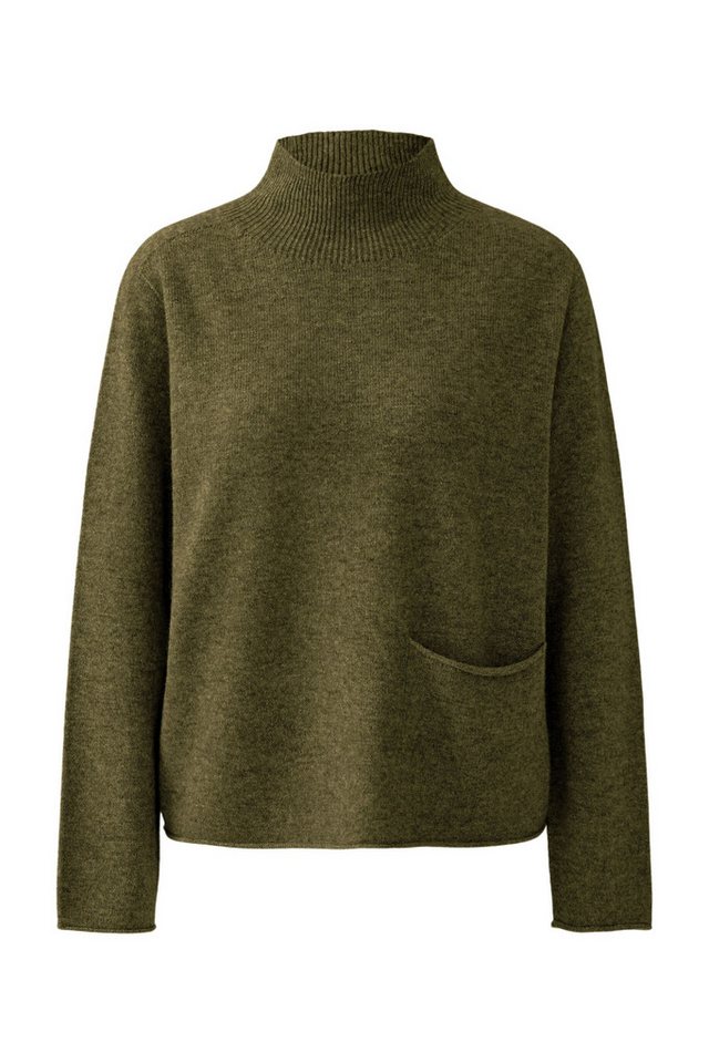Oui Wollpullover Pullover khaki von Oui