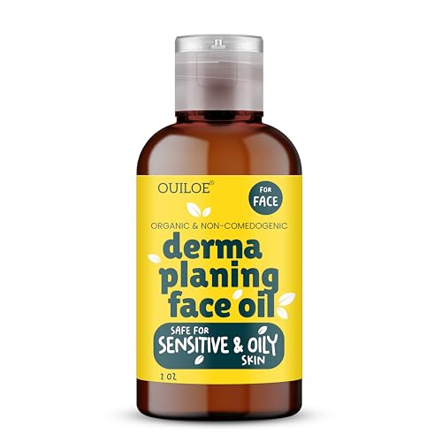 Ouiloe - Dermaplaning Öl für das Gesicht - 100% natürliches und leichtes Rasieröl für Frauen, Gesichtsrasieröl für Frauen von Ouiloe