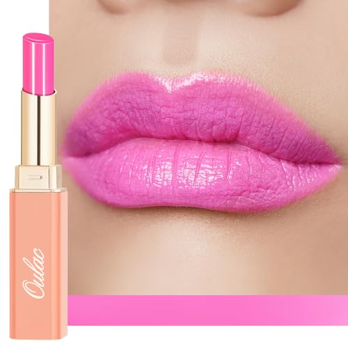 Oulac 2 in1 Lippenstift und Lip Balm, Saftiger und Glänzender Lippenpflege Lippenstift, Geschmeidige und Hydratisierte Lippen, Glänzendes Finish für Trockene & Rissige Lippen, Vegan (15) Girl's Power von Oulac