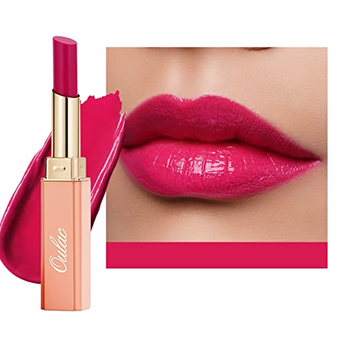 Oulac 2 in1 Lippenstift und Lip Balm, Saftiger und Glänzender lippenpflege Lippenstift,Geschmeidige und Hydratisierte Lippen, Glänzendes Finish für trockene, rissige und spröde Lippen, Vegan (09) von Oulac