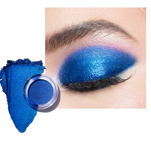 Oulac Glitzer Lidschatten Blau, Hochpigmentierter Feine Textur, Wasserfest & Langlebig, Metallisch schimmernde Finish, Verblendbar & Faltenfreies Augen-Makeup, Vegan | 06g (25) Ocean Heart von Oulac