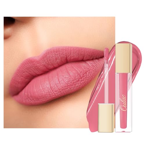 Oulac Flüssiger Lippenstift Matte | Langanhaltender & Kussechter Lippenstife | Rosa Wasserdicht Lip Colour| Cremige vegane Textur | Intensive Pigmentierung | Lippen Make-up 4.5m,M33 Kissable von Oulac