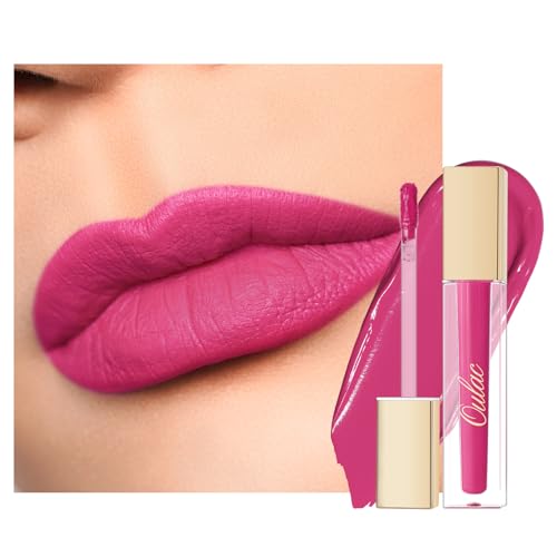 Oulac Flüssiger Lippenstift Matte | Langanhaltender & Kussechter Lippenstife | Rosa Wasserdicht Lip Colour| Cremige vegane Textur | Intensive Pigmentierung | Lippen Make-up 4.5m,M34 Devotion Kiss von Oulac