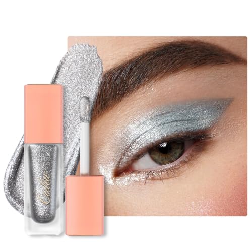 Oulac Glitzer Lidschatten Flüssig-Metallic Flüssiger Silber-Lidschatten Liquid Eyeliner| Glitzer Finish Glattes Schimmer Augen Make-up| Vegan& Cruelty-Free, 5.4g (13) von Oulac