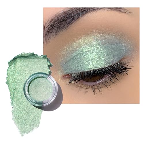 Oulac Glitzer Lidschatten Mintgrün | Hochpigmentierter Feine Textur | Wasserfest & Langlebig | Metallisch schimmernde Finish | Verblendbar & Faltenfreies Augen-Makeup | Vegan & Cruelty-Free | 06g (16) von Oulac