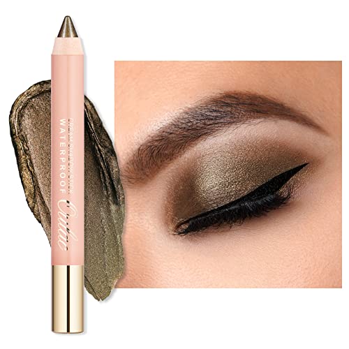 Oulac Lidschatten Stift, Oliv-grün Eyeliner Wasserdicht, Hält 24 Stunden+, Metallic Finish, Vegan&Cruelty-Free, 3.6g (03) Sweet and Sour von Oulac