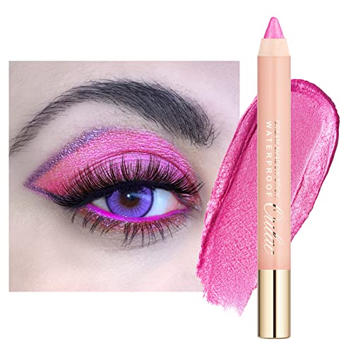 Oulac Lidschatten Stift Wasserdicht|Hochpigmentierter Lidschatten|Langanhaltend und Glatt|Schimmerndes Finish|Make-up Für Faltenfreie Augen|Vegan&Cruelty-Free| Rosa 3.8g (13) von Oulac