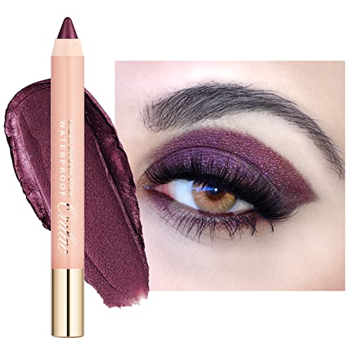 Oulac Lidschatten Stift Wasserdicht|Hochpigmentierter Lidschatten|Langanhaltend und Glatt|Schimmerndes Finish|Make-up Für Faltenfreie Augen|Vegan&Cruelty-Free| Lila 3.8g (12) von Oulac