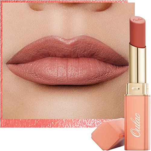 Oulac Nudefarben Lippenstift und Blush, Matt Hochpigmentierter Geschmeidige, Multi-Use Blush Stick, Hydratisierte, Langanhaltend Lip Cream,für Wangen und Lippen,Vegane Tierversuchsfreie, 3.6g(Y12) von Oulac