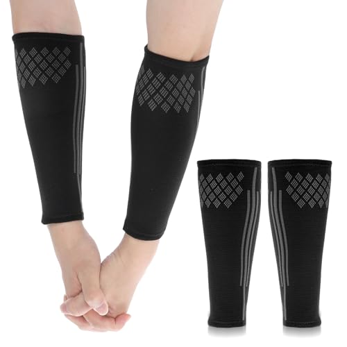 Ouligay 1 Paar Volleyball Armschoner Damen Arm Sleeves Arm Ärmel Armsleeves Volleyball Unterarmschutz Kompression Ärmel Sport Passing Unterarm Bandage Zubehör für Sport und Training, Schwarz von Ouligay