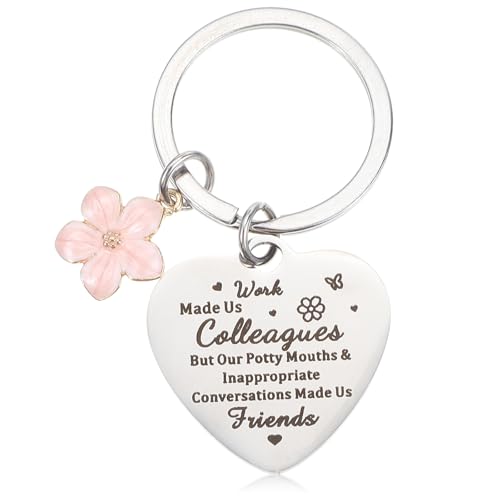 Ouligay Abschiedsgeschenk Kollegen Abschied Kollegin kollege Schlüsselanhänger Edelstahl Arbeitskollegin Geschenk Kleine Geschenke für Kollegen für Beste Kollegin Geburtstag Jobwechsel von Ouligay