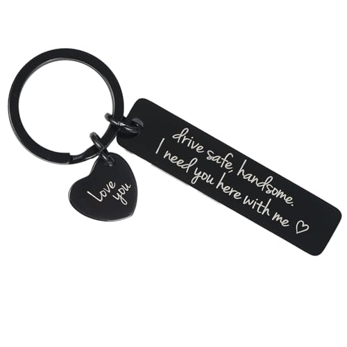 Ouligay Drive Safe Schlüsselanhänger Auto Schutzengel Glücksbringer Fahr Vorsichtig Führerschein Bestanden Geschenk Führerscheinprüfung für Männer Frauen Ihn Freund Ehemann Vater Papa von Ouligay