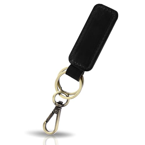 Ouligay Leder Auto Schlüsselanhänger,Universal Schlüsselanhänger Leder Aus Hochwertigen Echtleder und Metall Leather Keychain für Frauen Oder Männer Autoschlüssel Wohnungschlüssel von Ouligay