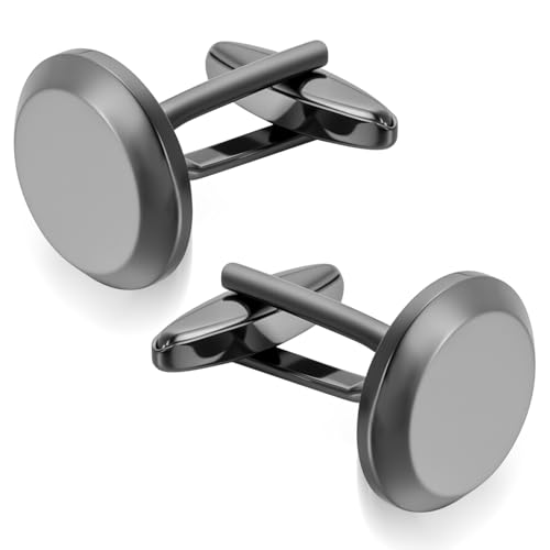 Ouligay Manschettenknöpfe Herren Schwarz Manchettenknoepfe Herren Klassische Manschettenknöpfe Cufflinks for Men Hochzeit Tanzparty Business Hemd Geburtstag Geschenk von Ouligay