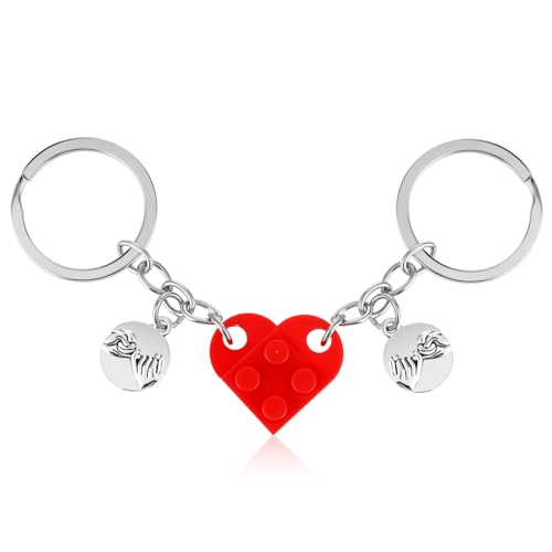 Ouligay 2 Stück Partner Herz Schlüsselanhänger Paare Pärchen Paar Geschenke für Partnerin Beste Freundin Geburtstag Jahrestag Geschenk für Sie Ihn Frauen Liebesgeschenke Freund Geburtstagsgeschenk von Ouligay