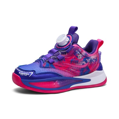 Basketballschuhe Kinder für Jungen und Mädchen High Top Outdoor Sportschuhe Atmungsaktive Turnschuhe Sneaker 6953-1Lila-Rot EU 39 Basketballschuhe Kinder für Jungen und Mädchen High Top Outdoor Sportschuhe Atmungsaktive Turnschuhe Sneaker 6953-1Lila-Rot EU 39 von Ouoruee
