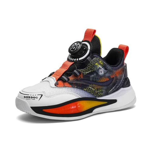 Basketballschuhe Kinder für Jungen und Mädchen High Top Outdoor Sportschuhe Atmungsaktive Turnschuhe Sneaker 6953-1Weiß-Orange EU 37 Basketballschuhe Kinder für Jungen und Mädchen High Top Outdoor Sportschuhe Atmungsaktive Turnschuhe Sneaker 6953-1Weiß-Orange EU 37 von Ouoruee