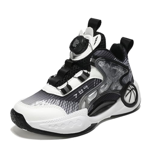 Basketballschuhe Kinder für Jungen und Mädchen High Top Outdoor Sportschuhe Atmungsaktive Turnschuhe Sneaker 8806Schwarz-Weiß EU 38 Basketballschuhe Kinder für Jungen und Mädchen High Top Outdoor Sportschuhe Atmungsaktive Turnschuhe Sneaker 8806Schwarz-Weiß EU 38 von Ouoruee