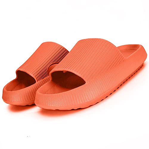 Cozislides Original Damen Herren Kinder Pillow Slippers Slides Hausschuhe Unisex Sandalen rutschfest Badeschuhe Schlappen Home Pantoffeln BZ500101Orange EU 36/37 von Ouoruee