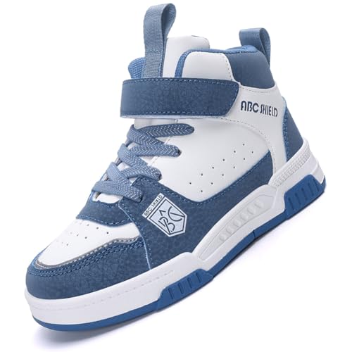 Kinder High-top Sportschuhe Mädchen Sneaker Jungen Mode-Stiefel Winterschuhe Turnschuhe Winterboots Trekkingschuhe Outdoor Wanderstiefel WBlau EU 32 von Ouoruee