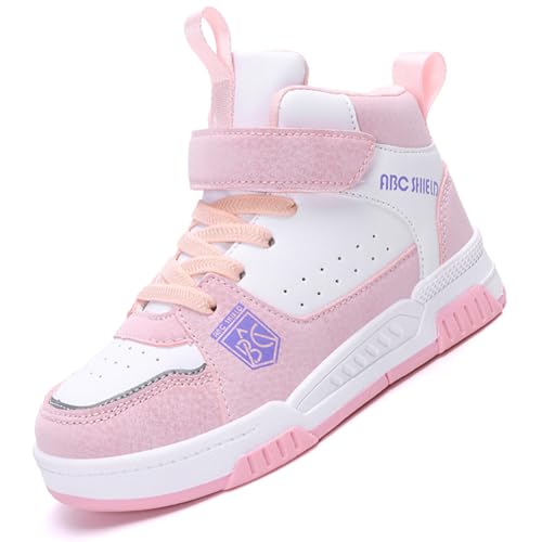 Kinder High-top Sportschuhe Mädchen Sneaker Jungen Mode-Stiefel Winterschuhe Turnschuhe Winterboots Trekkingschuhe Outdoor Wanderstiefel WRosa EU 35 von Ouoruee