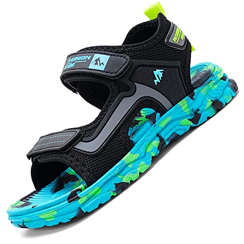 Kinder Sandalen Jungen Sommer Sandalen Wasser Sommerschuhe Sandals für Boys Sport Outdoor Trekking, 28 EU von Ouoruee