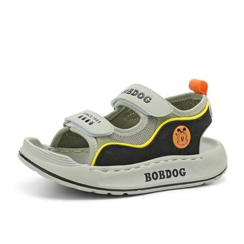 Kinder Sandalen Jungen Trekking Wandern Mädchen Hausschuhe Leicht Sportschuhe Pantoletten Outdoor Badeschuhe Zehe Sandalen Sportliche Sommerschuhe Armeegrün EU 37 von Ouoruee