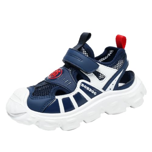 Kinder Sandalen Jungen Trekking Wandern Mädchen Hausschuhe Leicht Sportschuhe Pantoletten Outdoor Badeschuhe Zehe Sandalen Sportliche Sommerschuhe Blau EU 37 von Ouoruee
