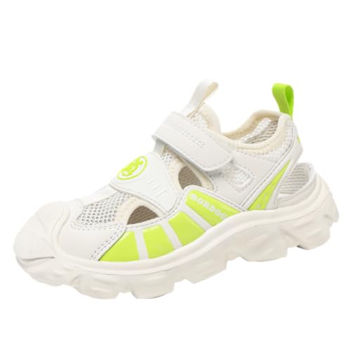 Kinder Sandalen Jungen Trekking Wandern Mädchen Hausschuhe Leicht Sportschuhe Pantoletten Outdoor Badeschuhe Zehe Sandalen Sportliche Sommerschuhe Grün EU 33 von Ouoruee