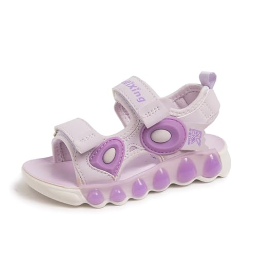 Kinder Sandalen Jungen Trekking Wandern Mädchen Hausschuhe Leicht Sportschuhe Pantoletten Outdoor Badeschuhe Zehe Sandalen Sportliche Sommerschuhe Lila EU 37 von Ouoruee