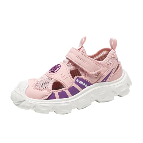 Kinder Sandalen Jungen Trekking Wandern Mädchen Hausschuhe Leicht Sportschuhe Pantoletten Outdoor Badeschuhe Zehe Sandalen Sportliche Sommerschuhe Rosa EU 38 von Ouoruee
