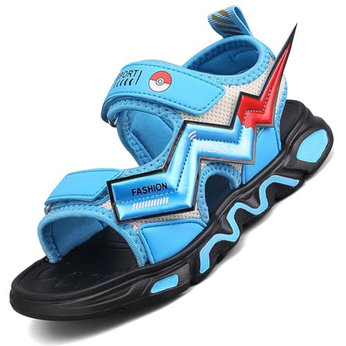 Kinder Sandalen Mädchen Sommer Sandalen Wasser Sommerschuhe Sandals für Boys Sport Outdoor Trekking Blau 35EU von Ouoruee