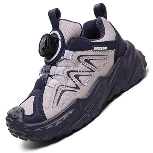 Kinder Winter Baumwolle Stiefel Barfußschuhe Jungen Mädchen Winterschuhe Warme Gefüttert Outdoor Turnschuhe Trekking Wanderschuhe Winterstiefel Traillaufschuhe Anglerstiefel S559Lila EU 33 von Ouoruee