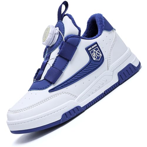 Kinder Winter Baumwolle Stiefel Barfußschuhe Jungen Mädchen Winterschuhe Warme Gefüttert Outdoor Turnschuhe Trekking Wanderschuhe Winterstiefel Traillaufschuhe Anglerstiefel T526Blau EU 34 von Ouoruee