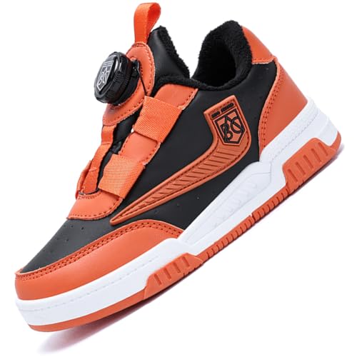 Kinder Winter Baumwolle Stiefel Barfußschuhe Jungen Mädchen Winterschuhe Warme Gefüttert Outdoor Turnschuhe Trekking Wanderschuhe Winterstiefel Traillaufschuhe Anglerstiefel T526Orange EU 28 von Ouoruee