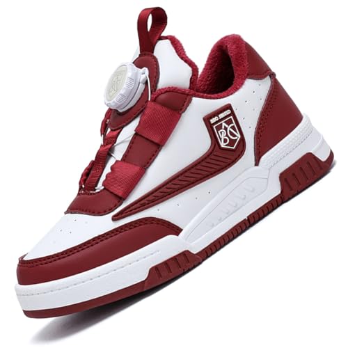 Kinder Winter Baumwolle Stiefel Barfußschuhe Jungen Mädchen Winterschuhe Warme Gefüttert Outdoor Turnschuhe Trekking Wanderschuhe Winterstiefel Traillaufschuhe Anglerstiefel T526Rot EU 31 von Ouoruee