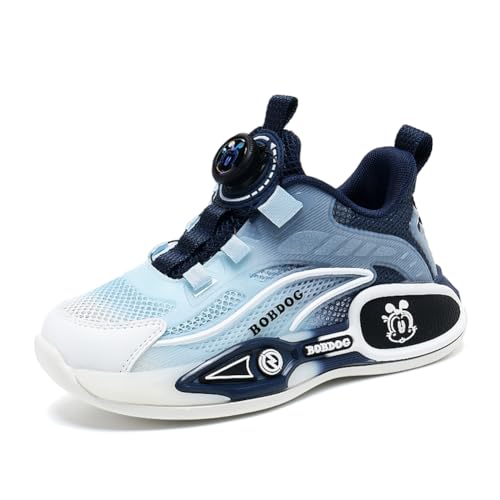 Kinderschuhe Atmungsaktiv Jungen Sportschuhe Mädchen Turnschuhe Laufschuhe Outdoor Walking Jogging Running Fitnesss Tennis rutschfest Hallenschuhe Blau EU 28 von Ouoruee