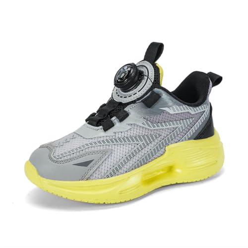 Kinderschuhe Atmungsaktiv Jungen Sportschuhe Mädchen Turnschuhe Laufschuhe Outdoor Walking Jogging Running Fitnesss Tennis rutschfest Hallenschuhe Grau EU 39 von Ouoruee