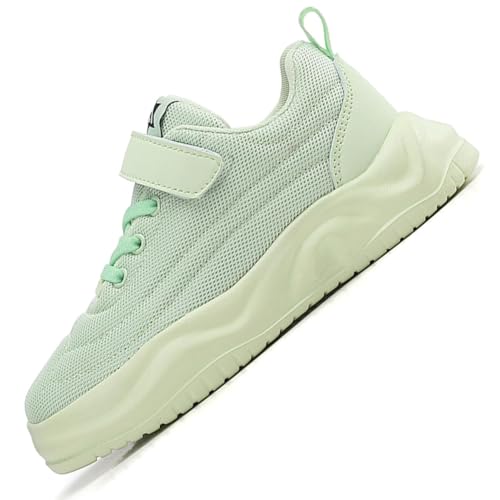 Kinderschuhe Atmungsaktiv Jungen Sportschuhe Mädchen Turnschuhe Laufschuhe Outdoor Walking Jogging Running Fitnesss Tennis rutschfest Hallenschuhe Grün EU 32 von Ouoruee