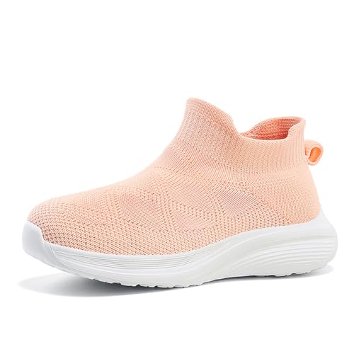 Kinderschuhe Atmungsaktiv Jungen Sportschuhe Mädchen Turnschuhe Laufschuhe Outdoor Walking Jogging Running Fitnesss Tennis rutschfest Hallenschuhe Rosa EU 33 von Ouoruee