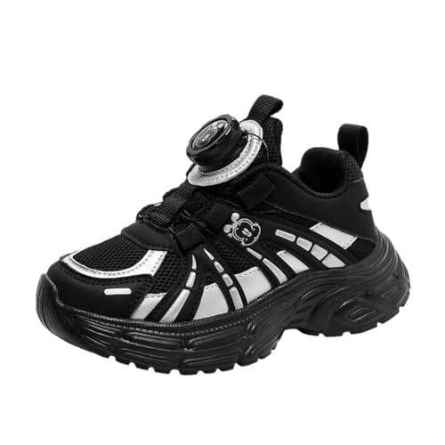 Kinderschuhe Atmungsaktiv Jungen Sportschuhe Mädchen Turnschuhe Laufschuhe Outdoor Walking Jogging Running Fitnesss Tennis rutschfest Hallenschuhe Schwarz EU 31 von Ouoruee