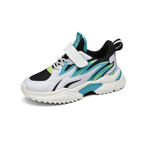 Kinderschuhe Atmungsaktiv Jungen Sportschuhe Mädchen Turnschuhe Laufschuhe Outdoor Walking Jogging Running Fitnesss Tennis rutschfest Hallenschuhe Schwarz-Grün EU 31 von Ouoruee