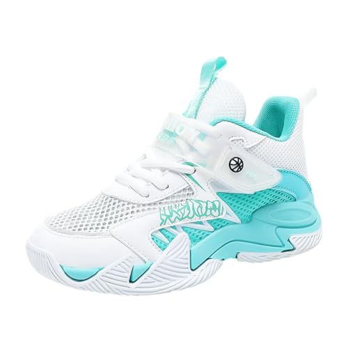 Kinderschuhe Atmungsaktiv Jungen Sportschuhe Mädchen Turnschuhe Laufschuhe Outdoor Walking Jogging Running Fitnesss Tennis rutschfest Hallenschuhe Weiß und Grün EU 38 von Ouoruee
